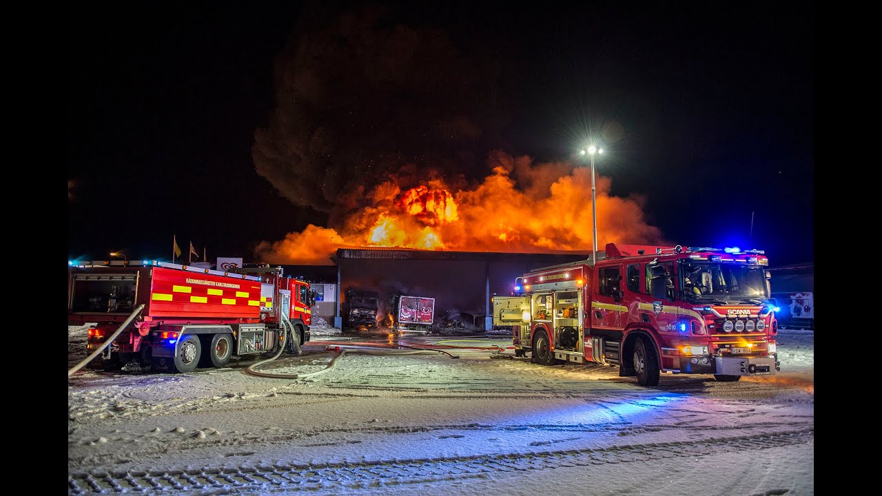 Storbrand på GB Glace på Örsholmen i natt