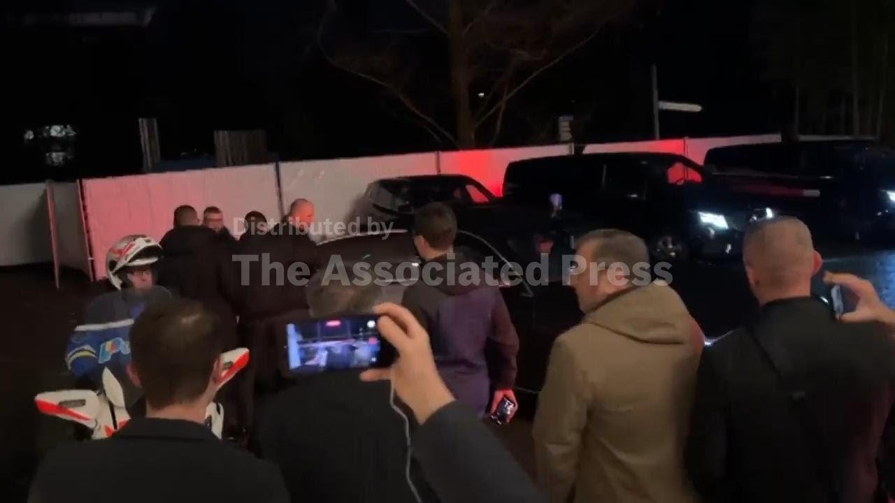 Ukrainian and Russian negotiators seen leaving hotel following US-brokered talks