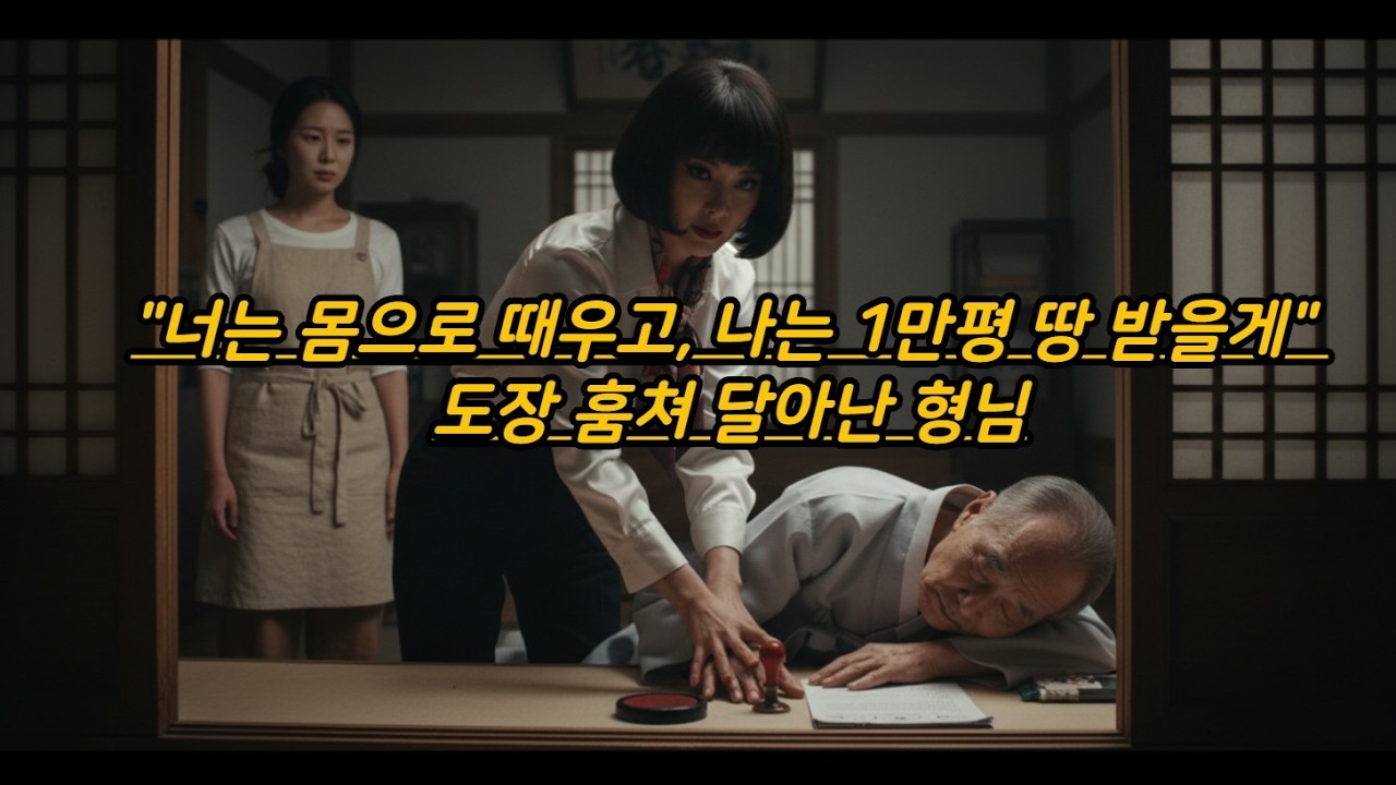 “너는 몸으로 때우고, 나는 1만 평 땅 받을게” 형님이 도장 훔쳐갔다가 인생 망했습니다