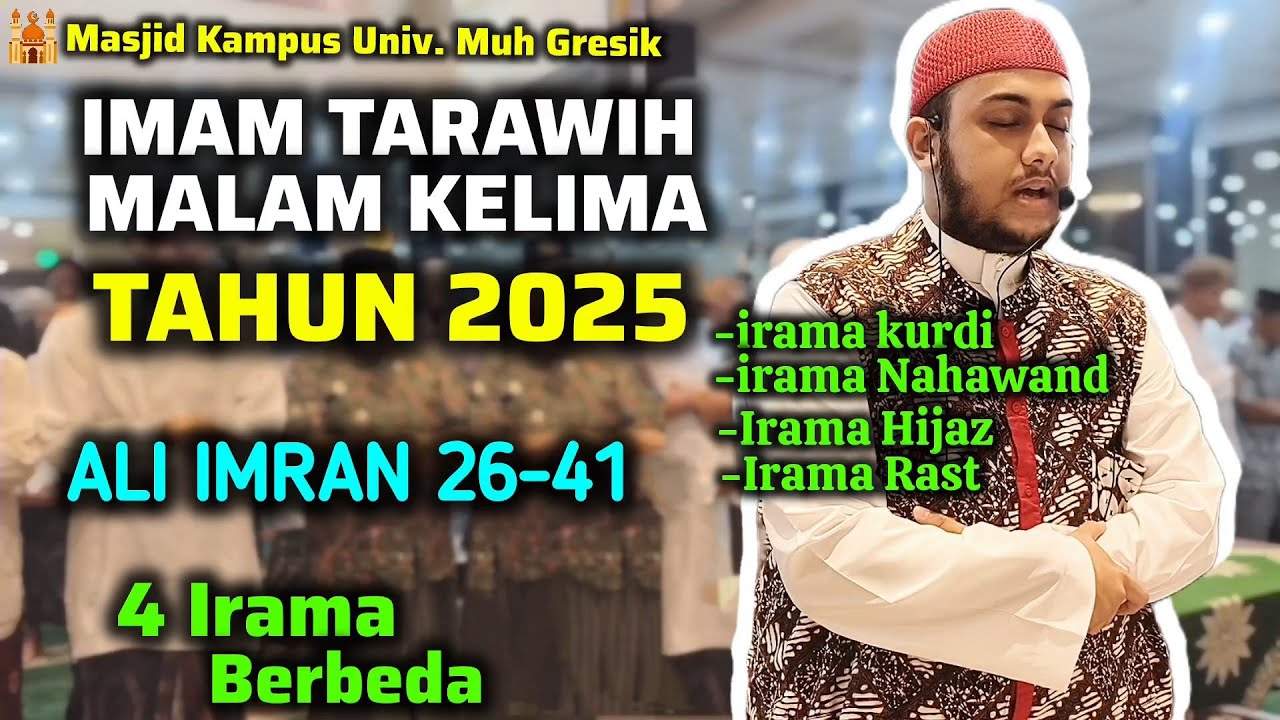 IMAM TARAWIH 2025 MALAM KELIMA - SURAT ALI IMRAN 26-41 | Imam Adi Amar Haikal Husin