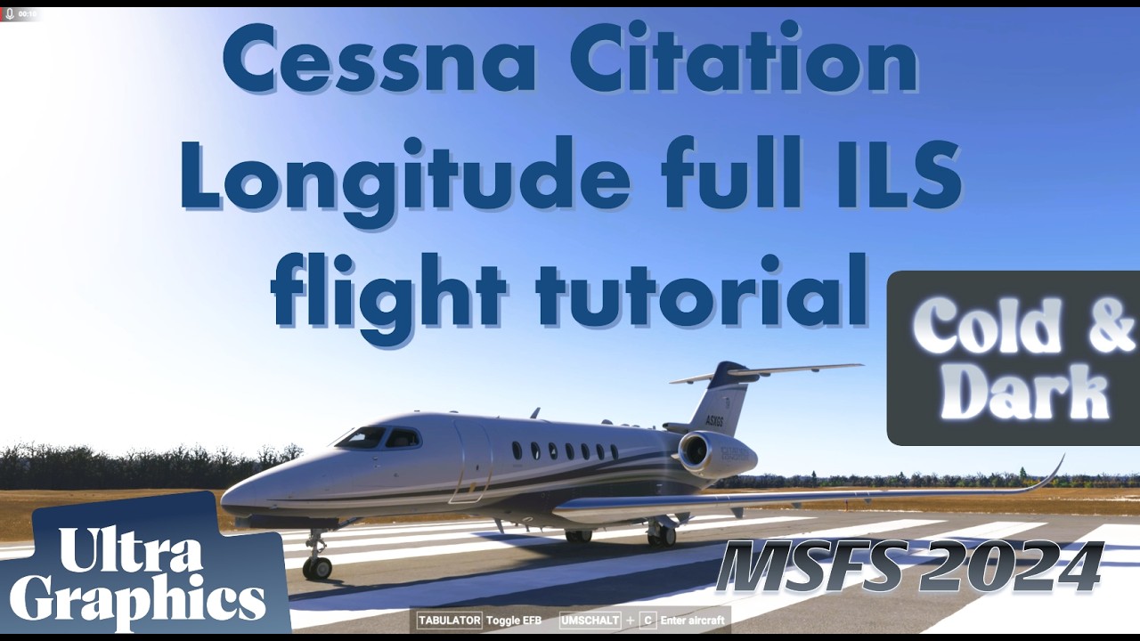 Cessna Citation Longitude  - Full ILS Flight Tutorial - MSFS 2024