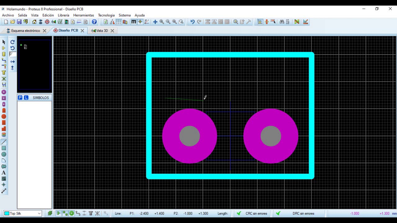 Creación de empaquetado PCB de un interruptor.