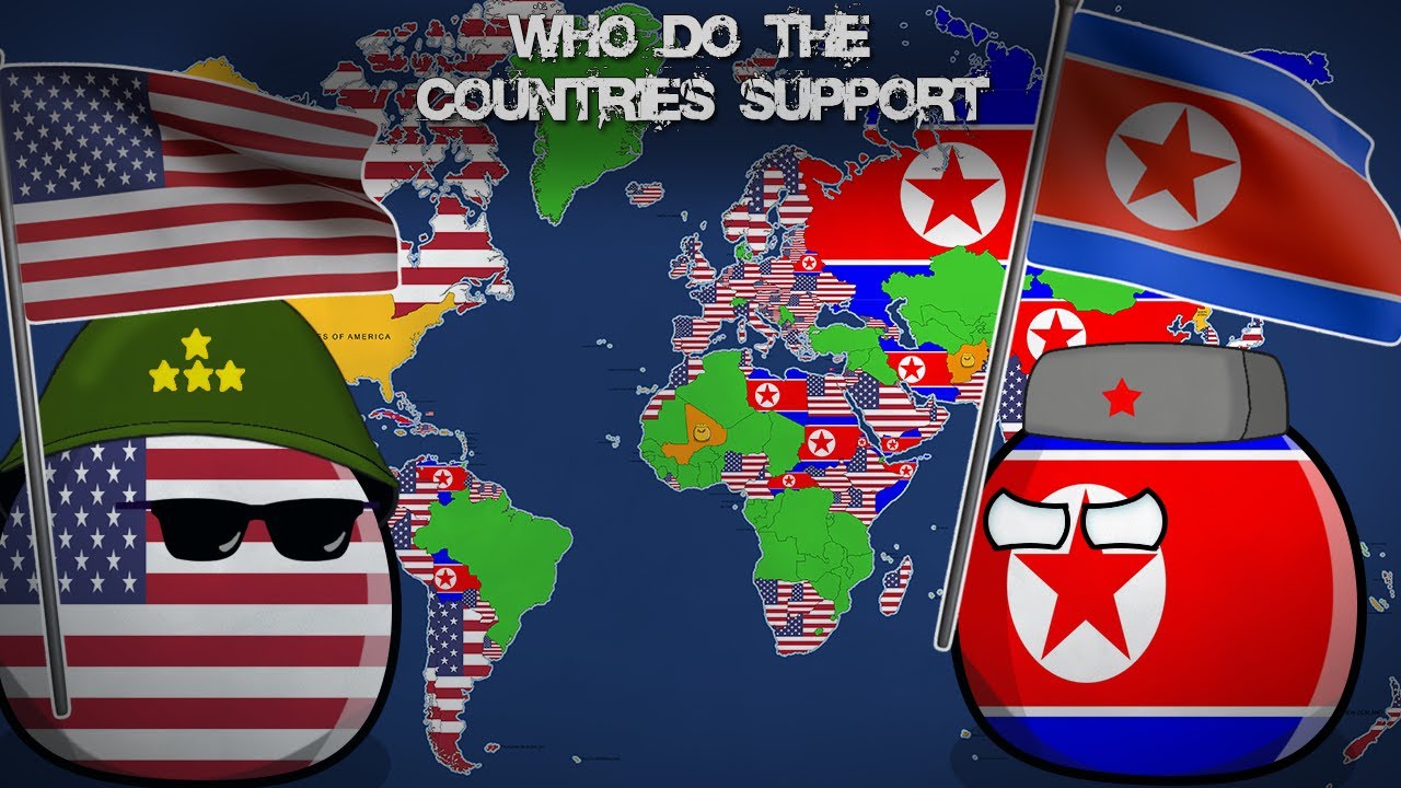 WHO DO THE COUNTRIES SUPPORT? US or North Korea?  Alternative Mapping P51