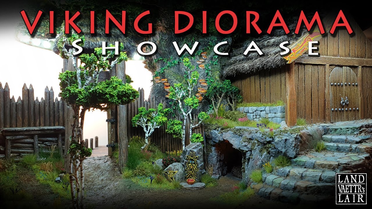 Viking Diorama Display Showcase