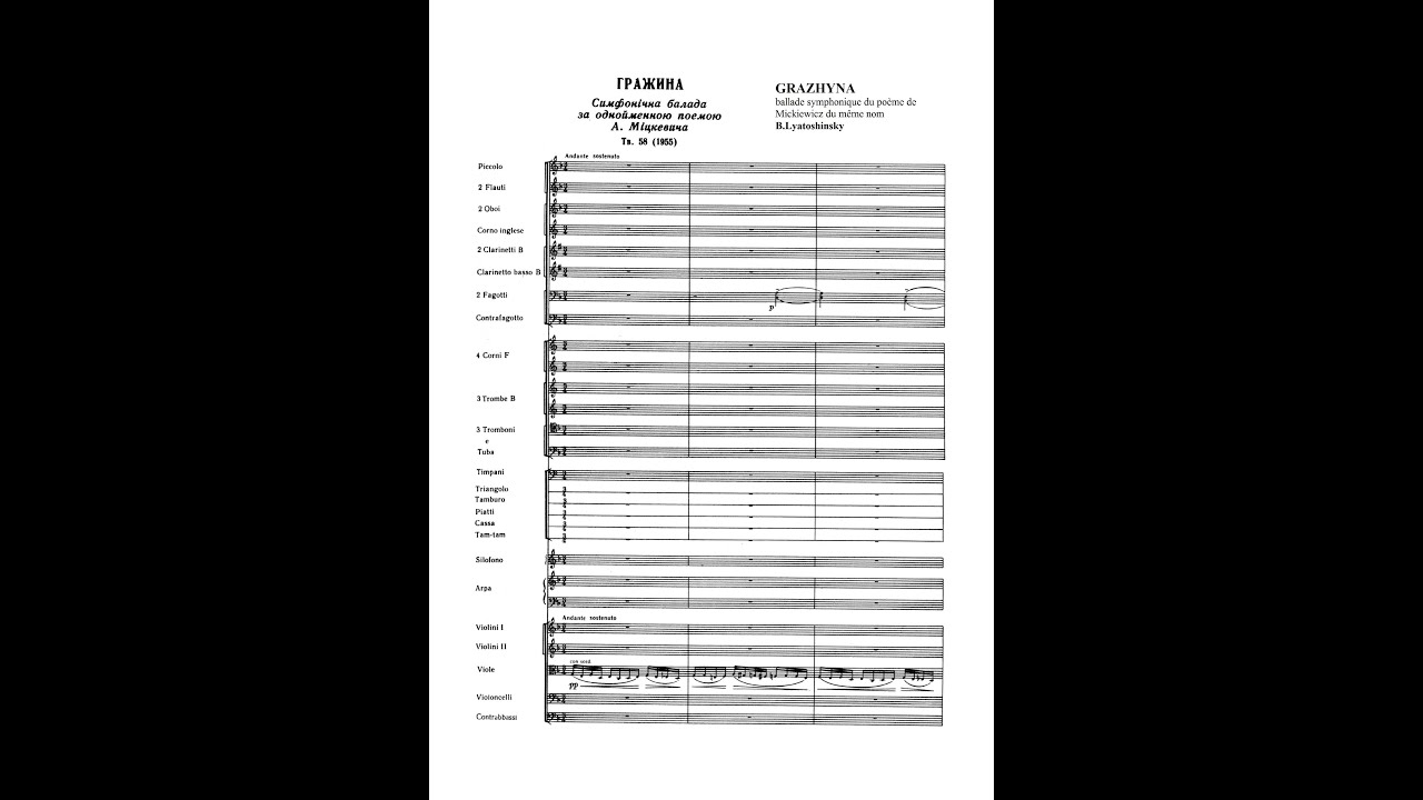 Boris Lyatoshynsky - Grazhyna, Op. 58