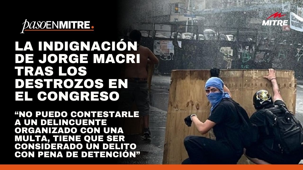 La indignación de Jorge Macri tras los destrozos en el Congreso