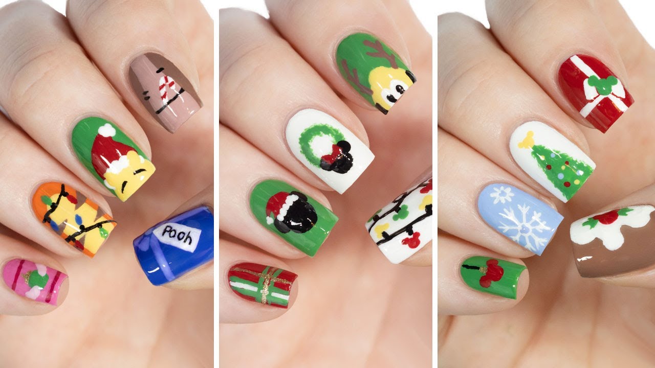 Christmas Nail Art 2021 🎄 Fun & Easy Disney Holiday Nail Design Compilation!