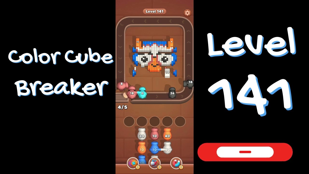 Color Cube Breaker Level 141 Gameplay 🎮 | Smash Cubes Puzzle Game | Go Answer