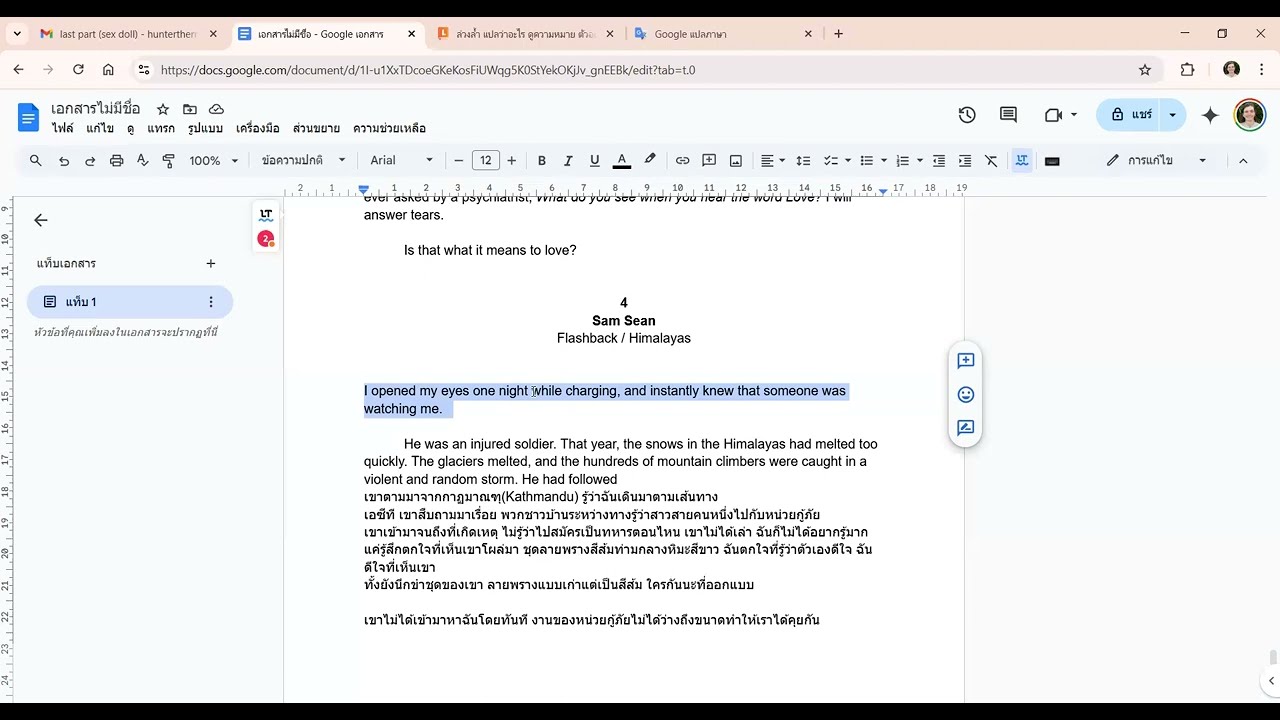 Thai to English Translation #2 (novel)
