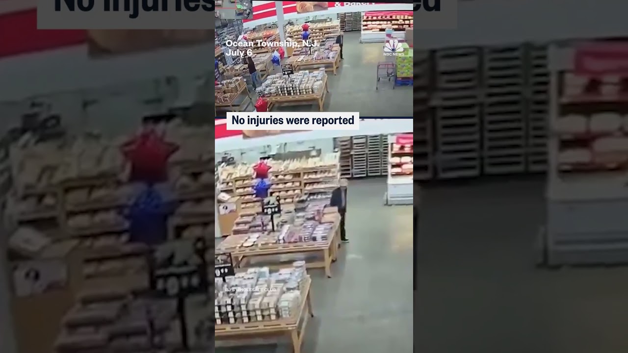 Video captures the moment a BJ's Wholesale Club roof collapsed during a rainstorm