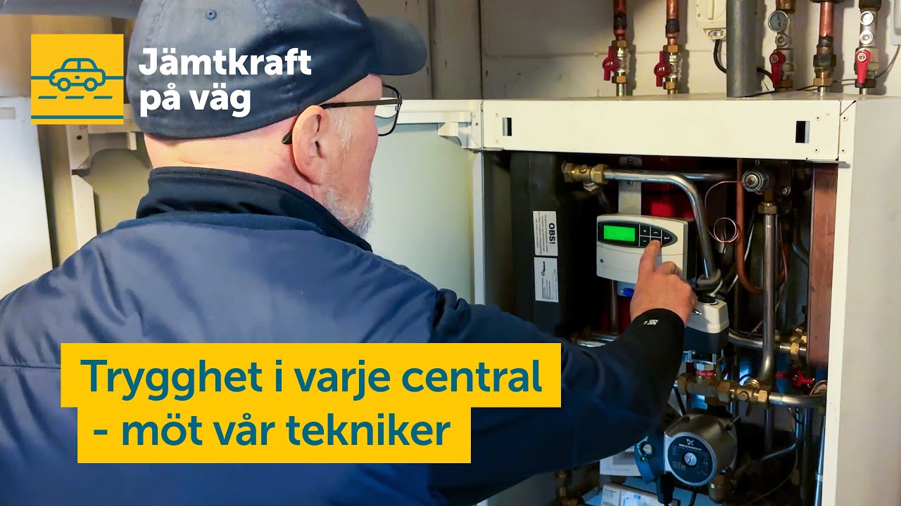 Lars underhåller fjärrvärmen hos våra kunder | Jämtkraft på väg | Värme