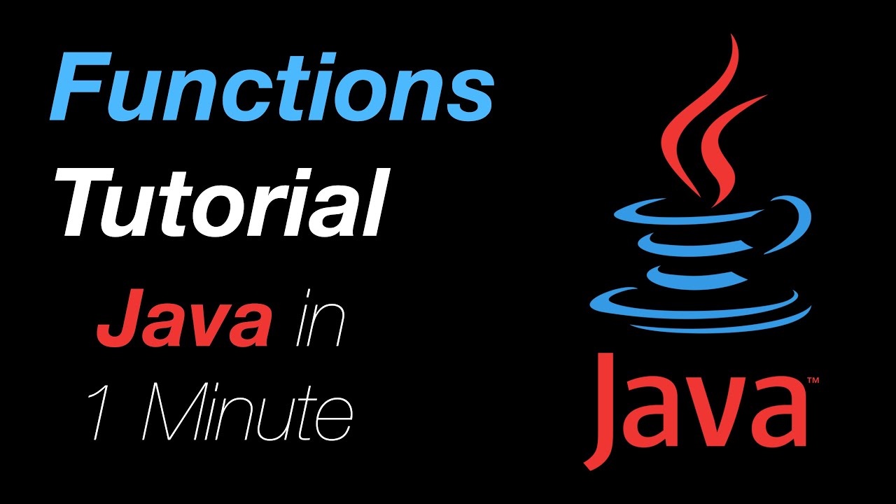 Методы и функции в Java менее чем за 2 минуты