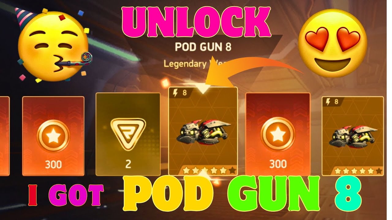 🔥PODGUN 8 Unlock😍 In Mech Arena #mecharenastudent