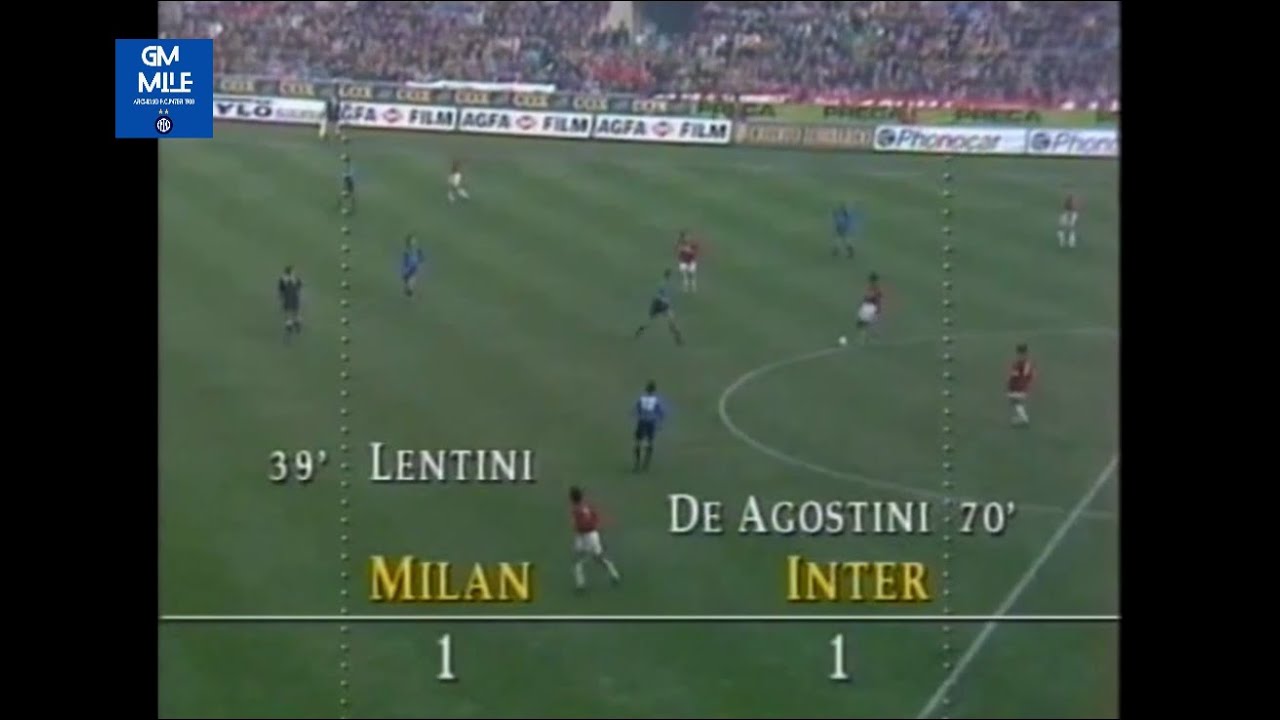 1992-93 (10^ - 22-11-1992) Milan-INTER 1-1 [Lentini,L.DeAgostini] Channel 4 UK