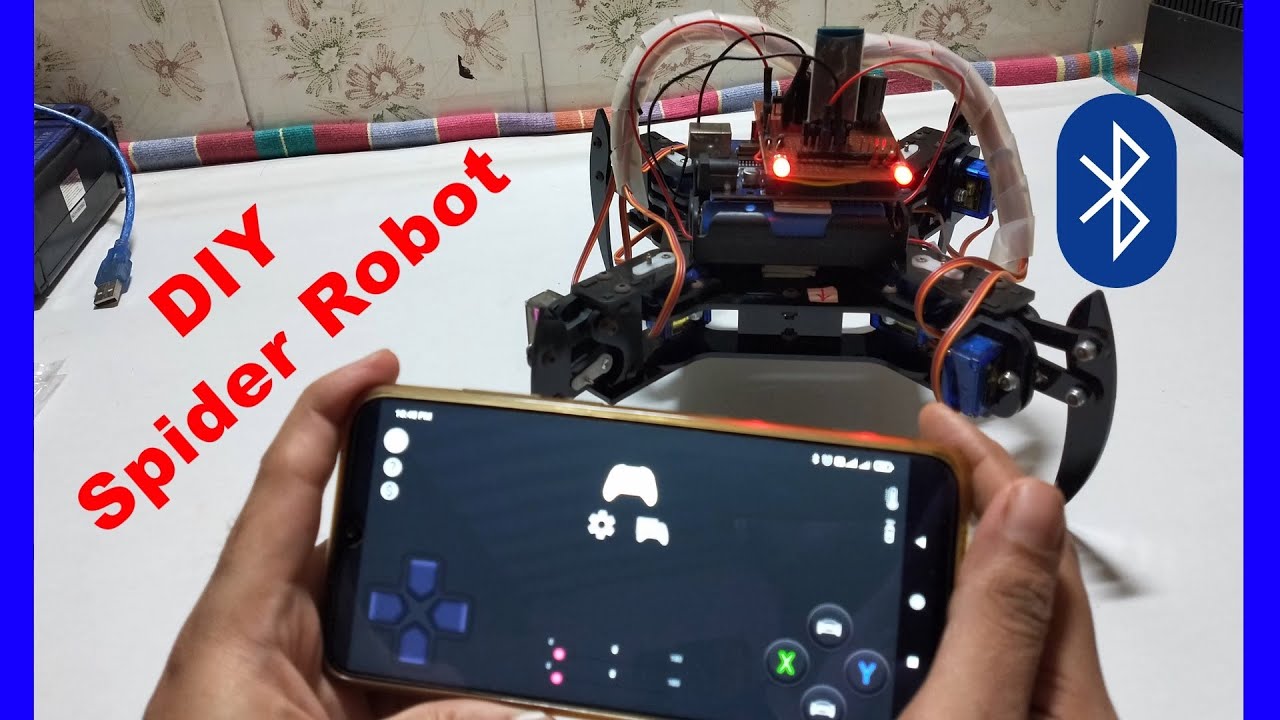 DIY || Smartphone (Bluetooth) controlled Spider Robot using Arduino | HC-05