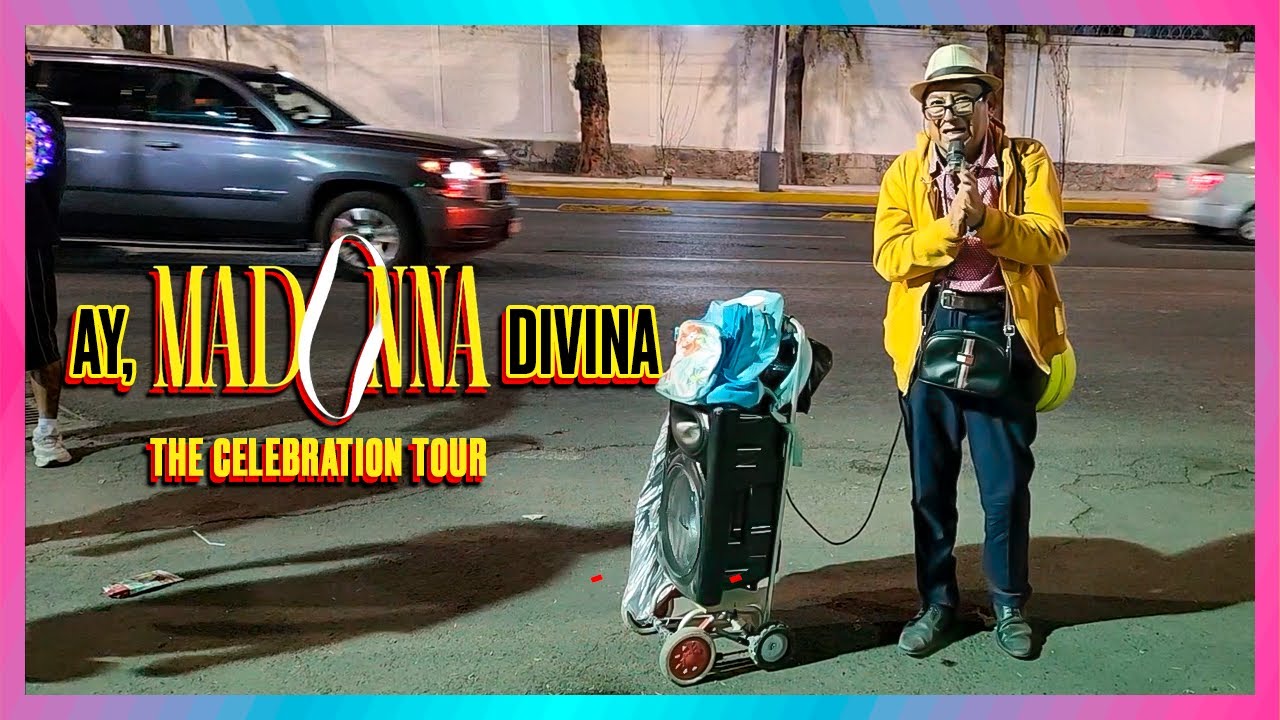 &iexcl;Ay, Madonna divina! Se&ntilde;or Biyul canta afuera del concierto