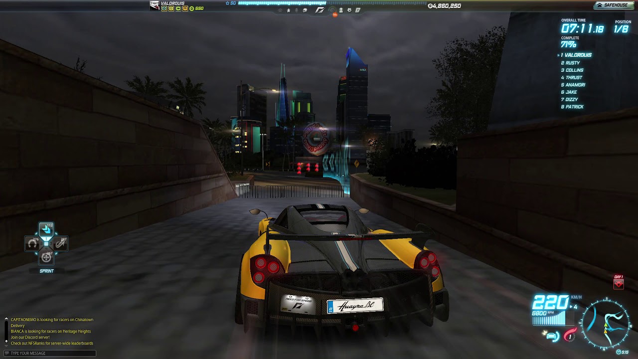 Freeroam Sparkserver (NFS World Online) - The Longest Race EVER!!!