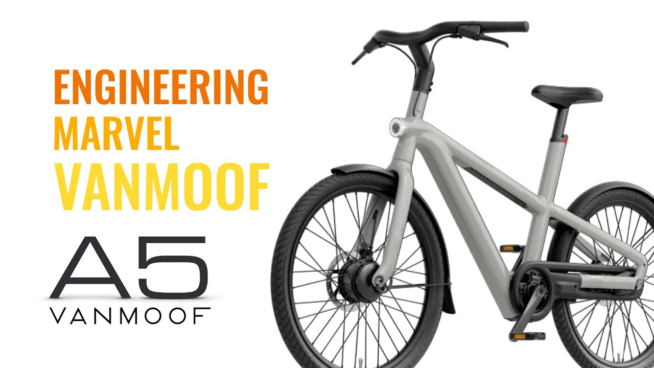 New VanMoof A5 (Engineering Marvel) Close Up & Ride - Amsterdam West