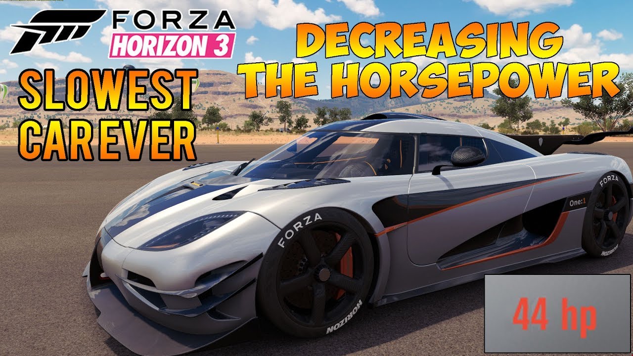 Forza Horizon 3 - Koenigsegg With 44HP - Slowest Car Ever? - Dev Build