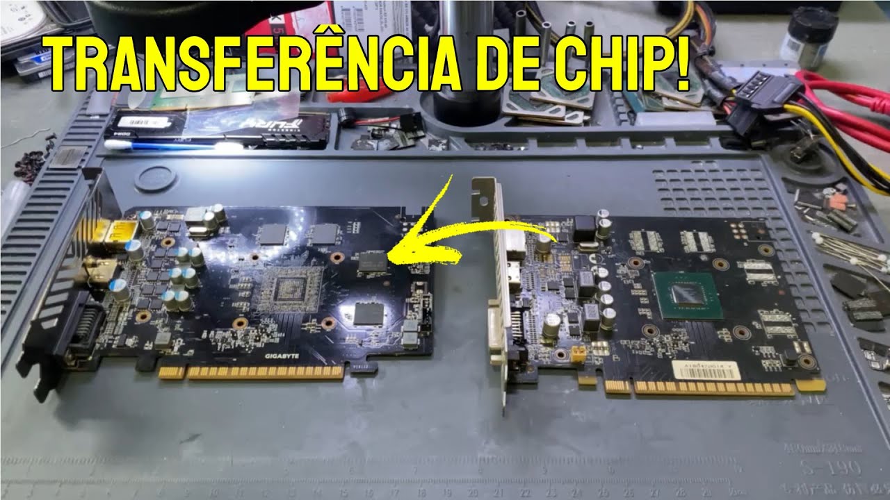 TROCA DE CHIP DA GTX1050TI - Reballing completo!