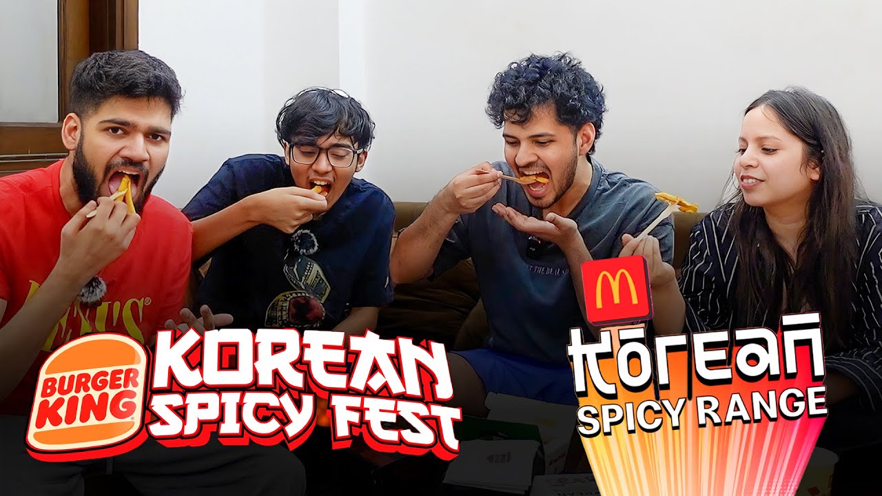 KOREAN Fast Food Review | McDonalds vs Burger King with @SunRayBee @ItzAruGod @jaiyaxh