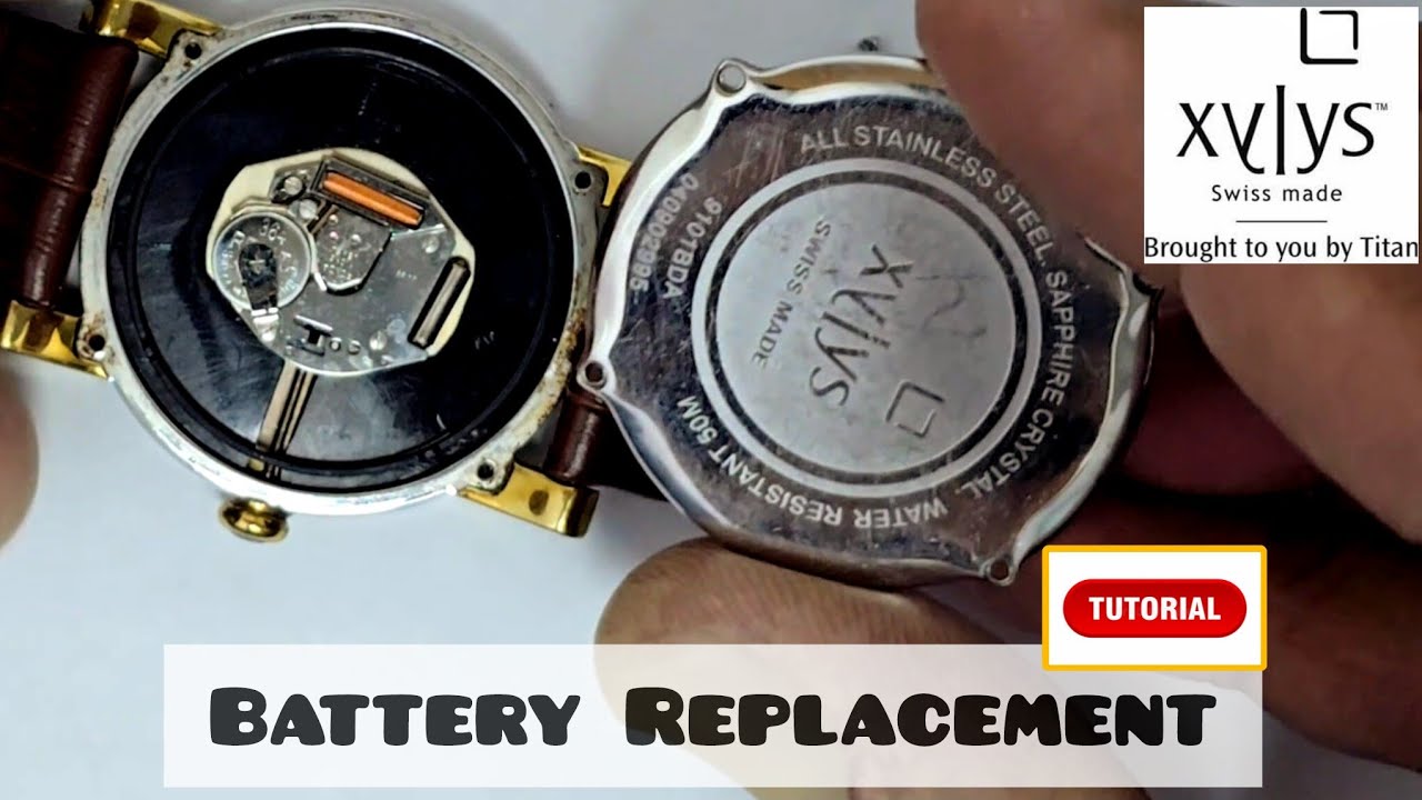 How To Change Battery XYLYS 9101BDA Swiss Made Vintage Watch By Titan India