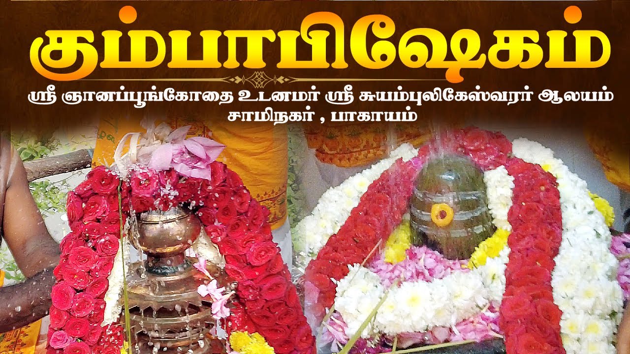 கும்பாபிஷேகம் / ஸ்ரீ ஞானப்பூங்கோதை உடனமர் ஸ்ரீ சுயம்புலிங்கேஸ்வரர் ஆலயம் / பக்தர் வெள்ளத்தில் விழா