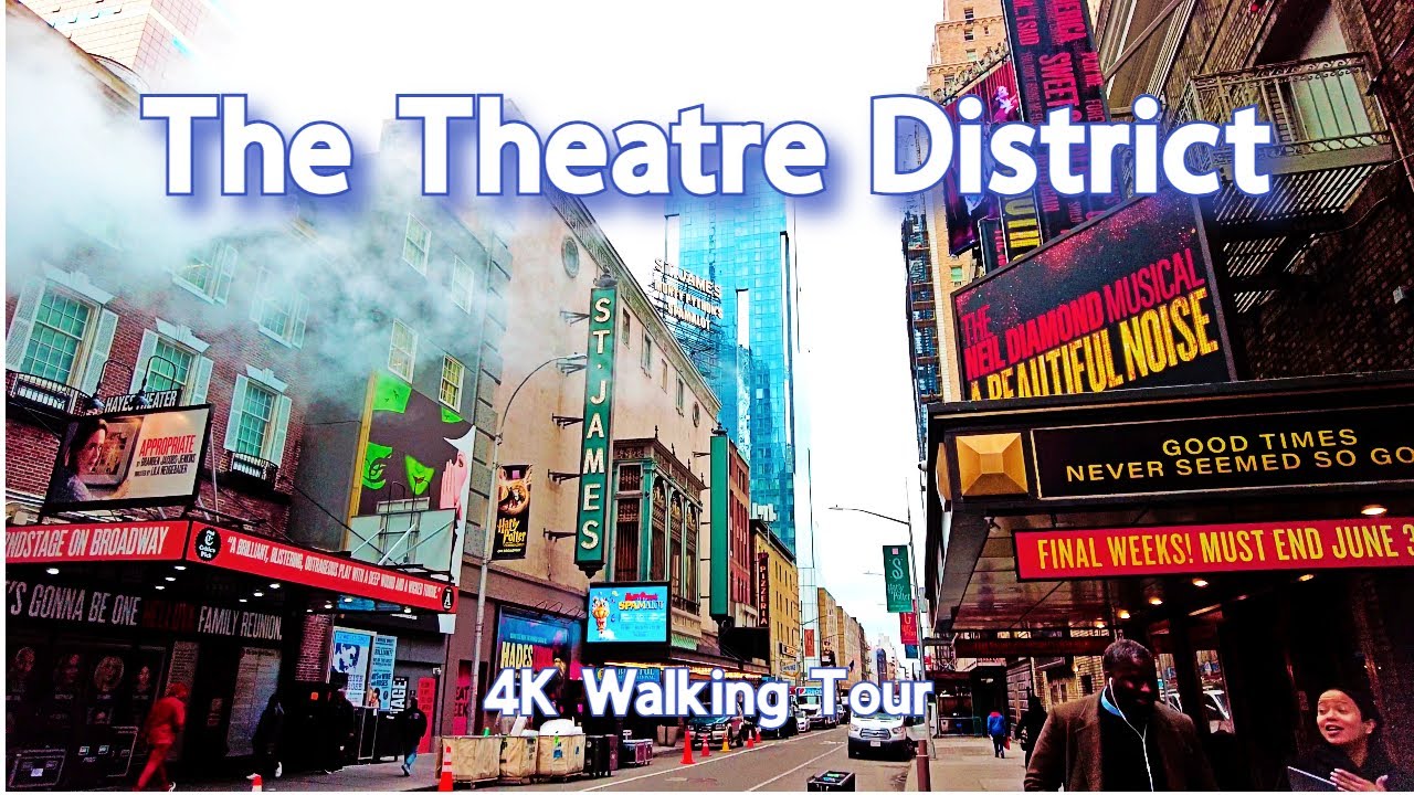 The Theatre District in NYC | 4K Walking Tour