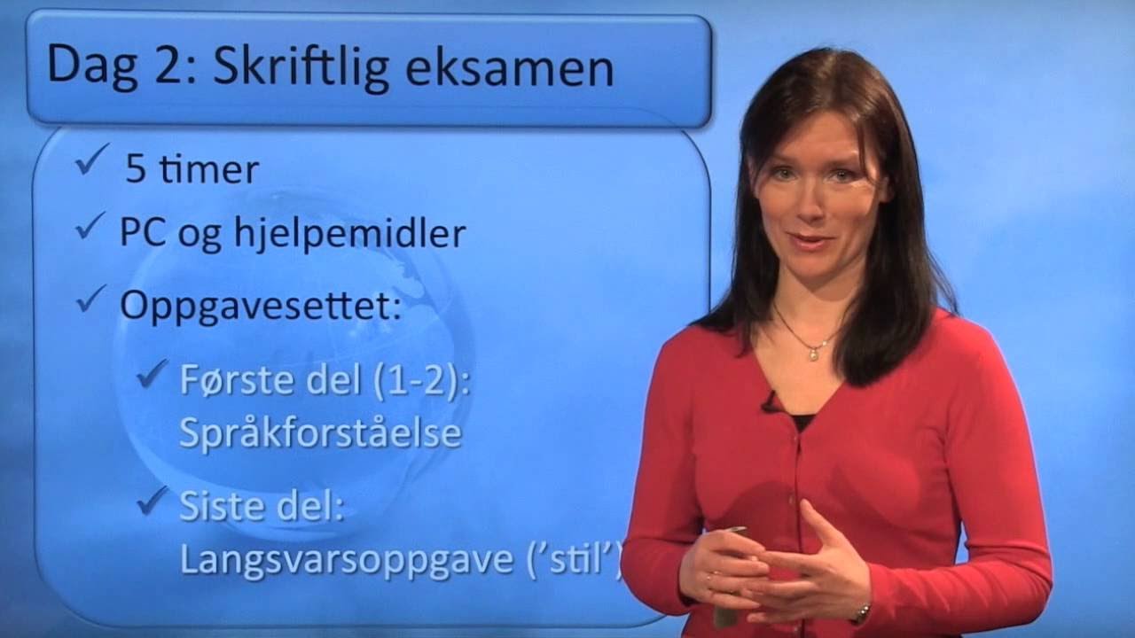 Skriftlig eksamen i Engelsk vg1
