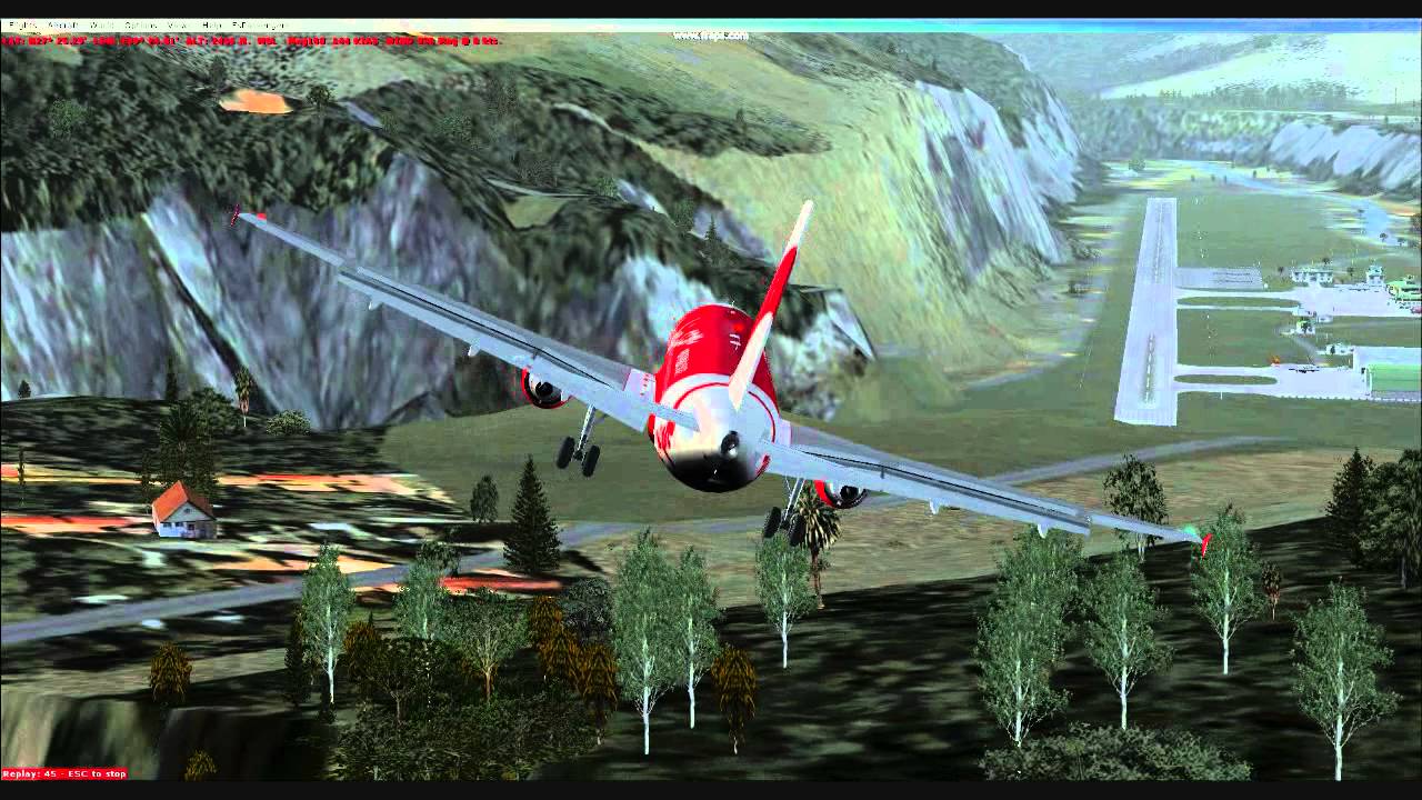 A320 Landing at Paro Airport