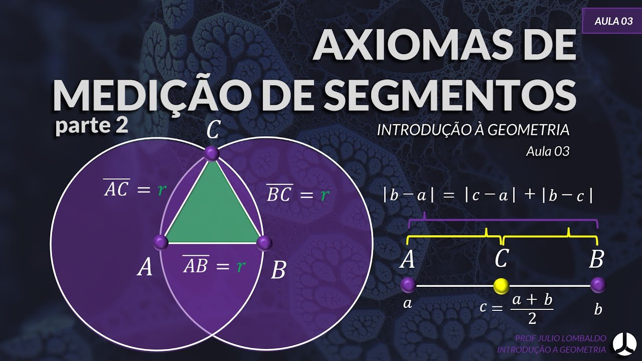 Aula 03 | Axiomas de Medição de Segmentos - Parte 02