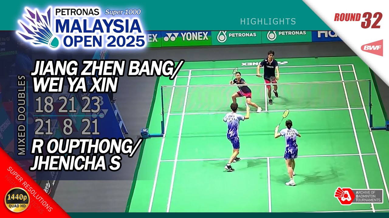 Jiang Zhen Bang / Wei Ya Xin vs R Oupthong / Jhenicha S | Malaysia Open 2025 | R32 XD Highlights
