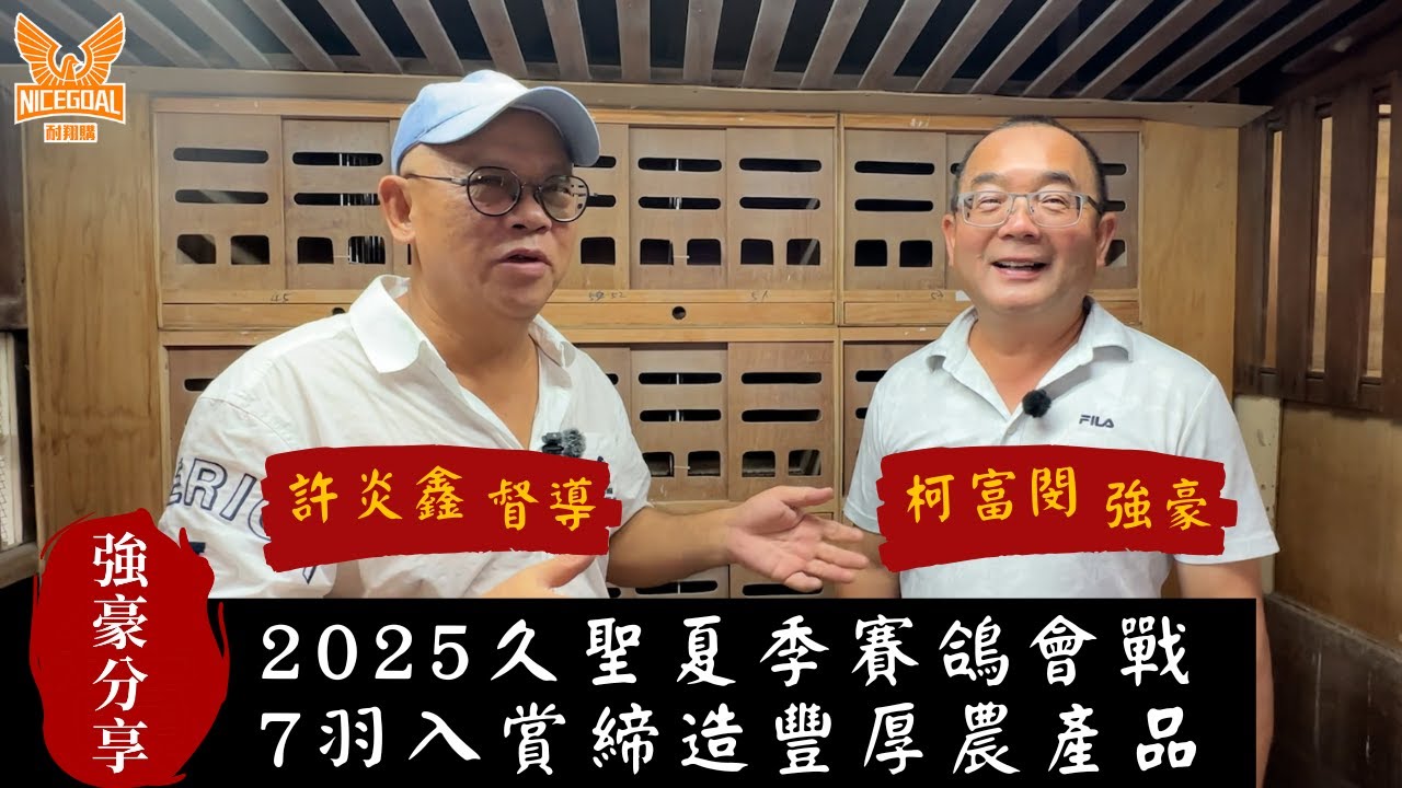 【強豪分享】2025久聖夏季賽鴿會戰，7羽入賞締造豐厚農產品｜耐翔購