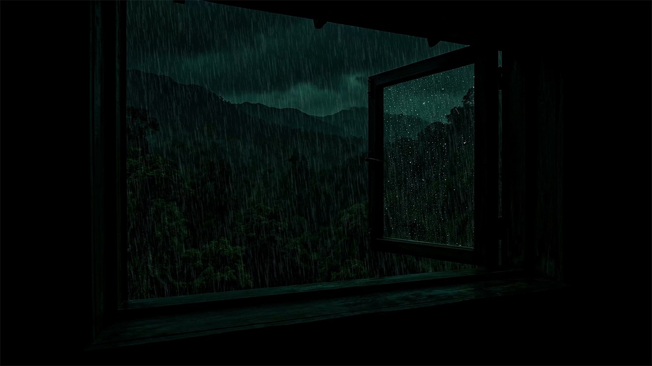 Late Night Rain Outside the Window | Calm Your Thoughts and Drift Into Deep Sleep