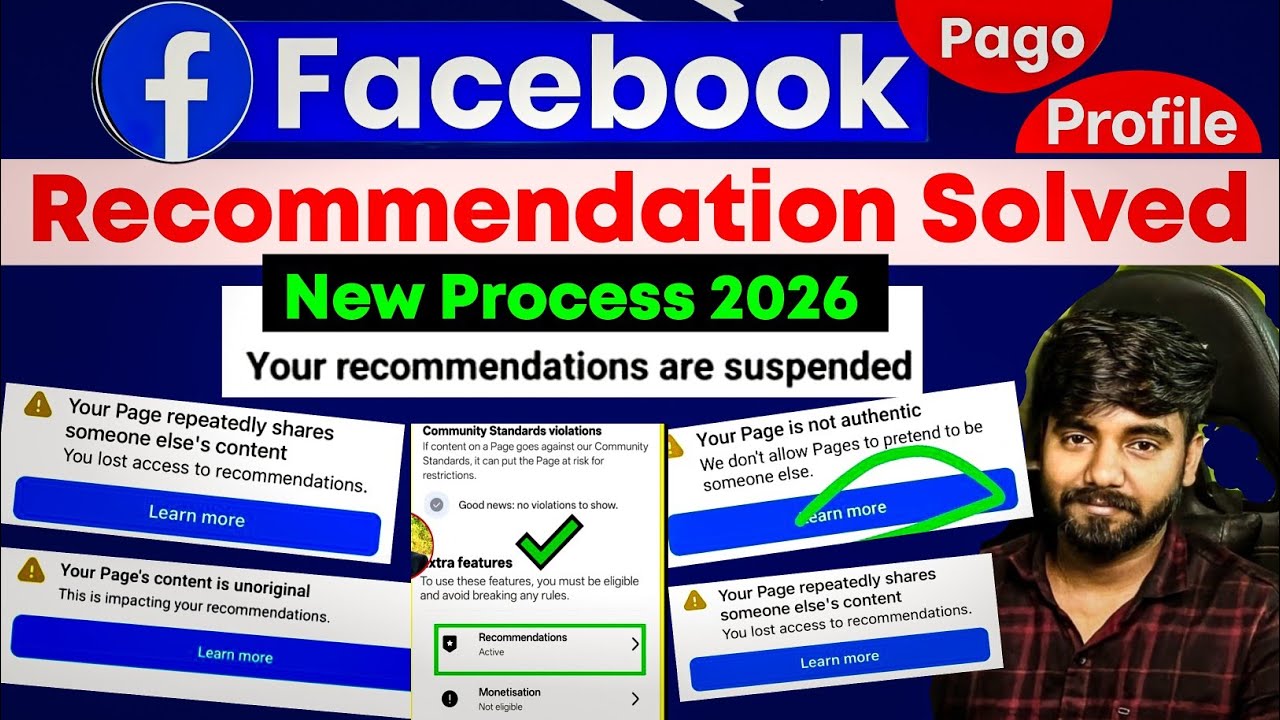 Facebook Recommendation Suspended Problem | Facebook Recommendation Kaise Thik करे 😱