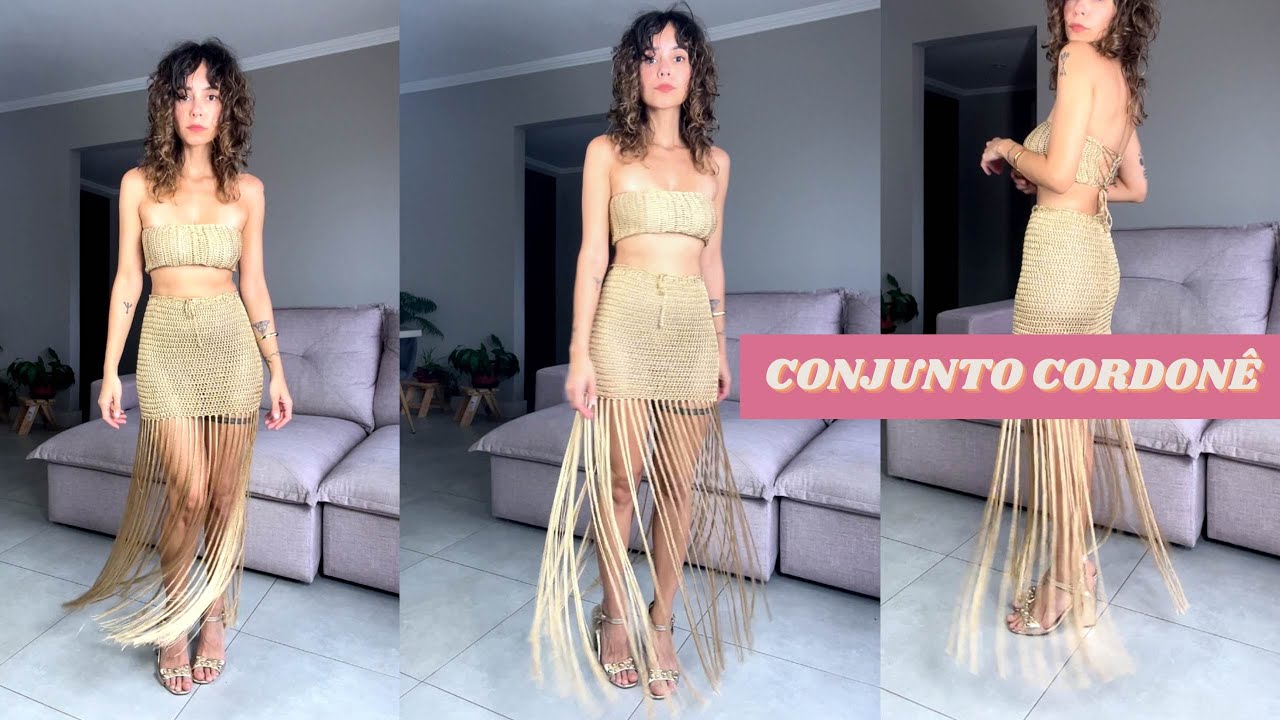 CONJUNTO CORDON&Ecirc;  - PAP CROCHET Tutorial  - Passo a passo