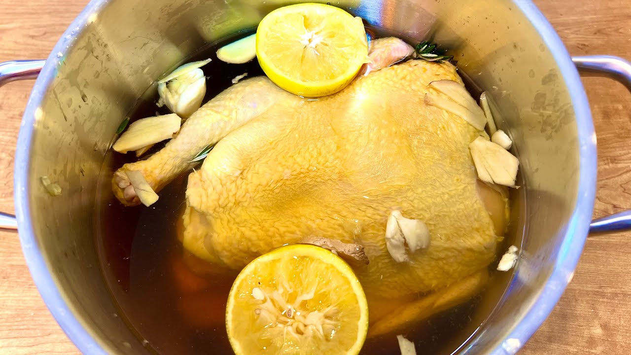 Cómo hacer salmuera para pollo o pavo jugoso #pollo