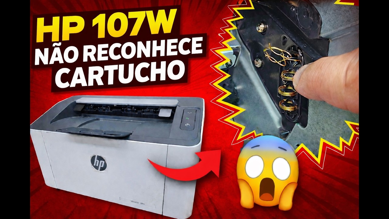 Impressora HP M107w não reconhece Toner | Manutenção Completa 2026