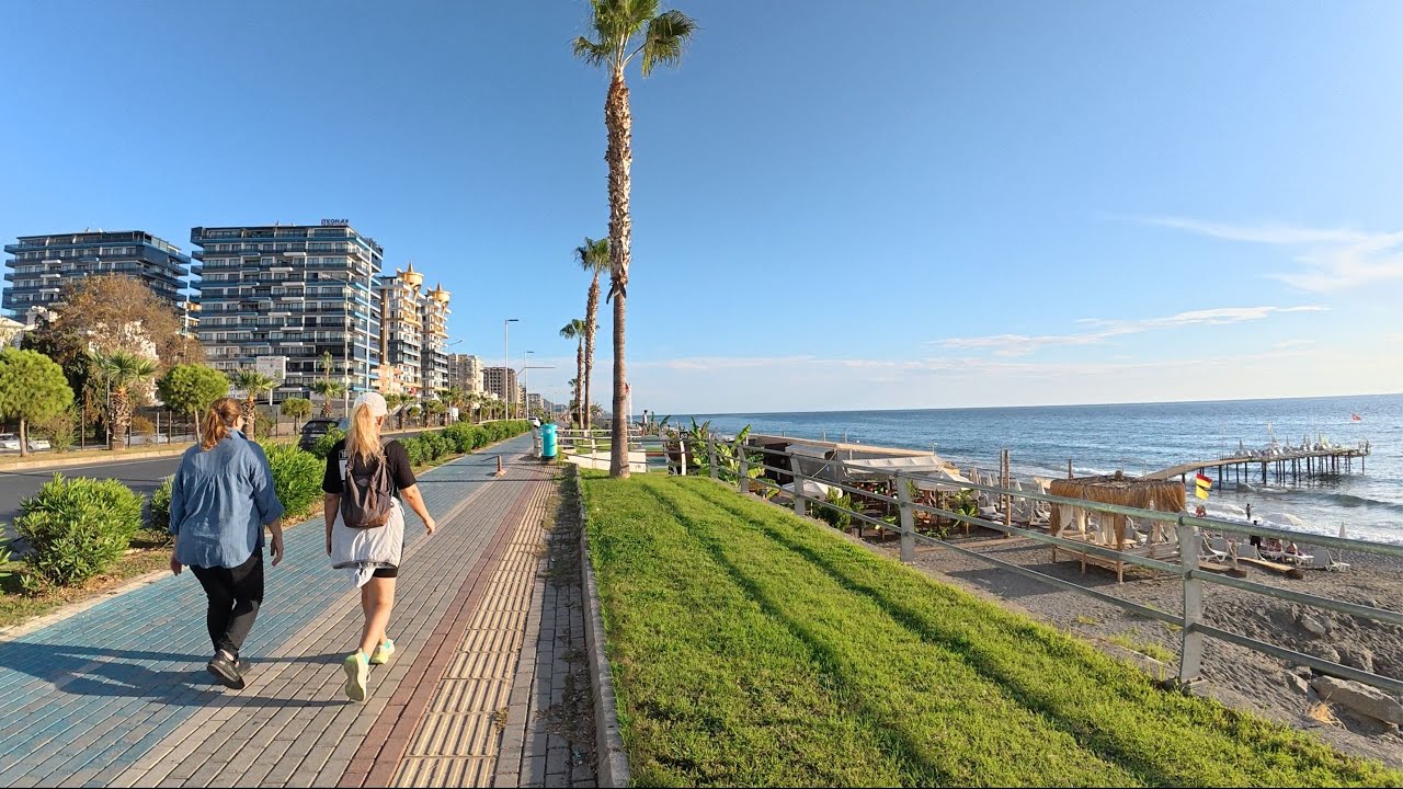 Alanya Mahmutlar Beach Walk | Antalya Turkey | [4K HD]