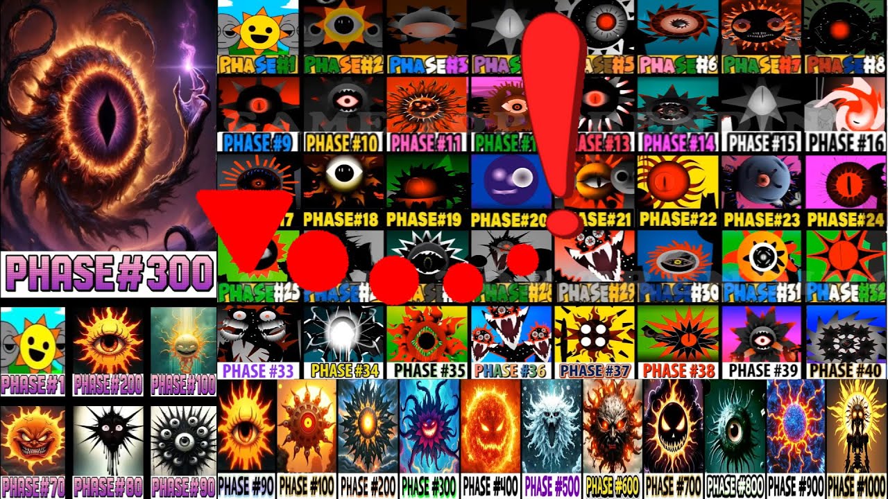 Incredibox Sprunki-Mix All Phases | Phase 8-10-20-90 VS Phase 100-1000 in Sprunki!