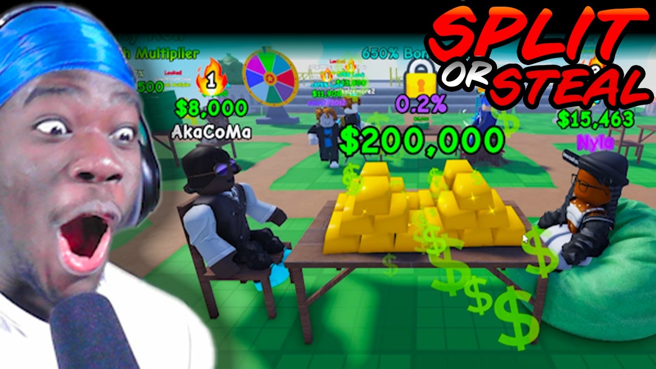 I Played the MOST Popular Split or Steal in Roblox