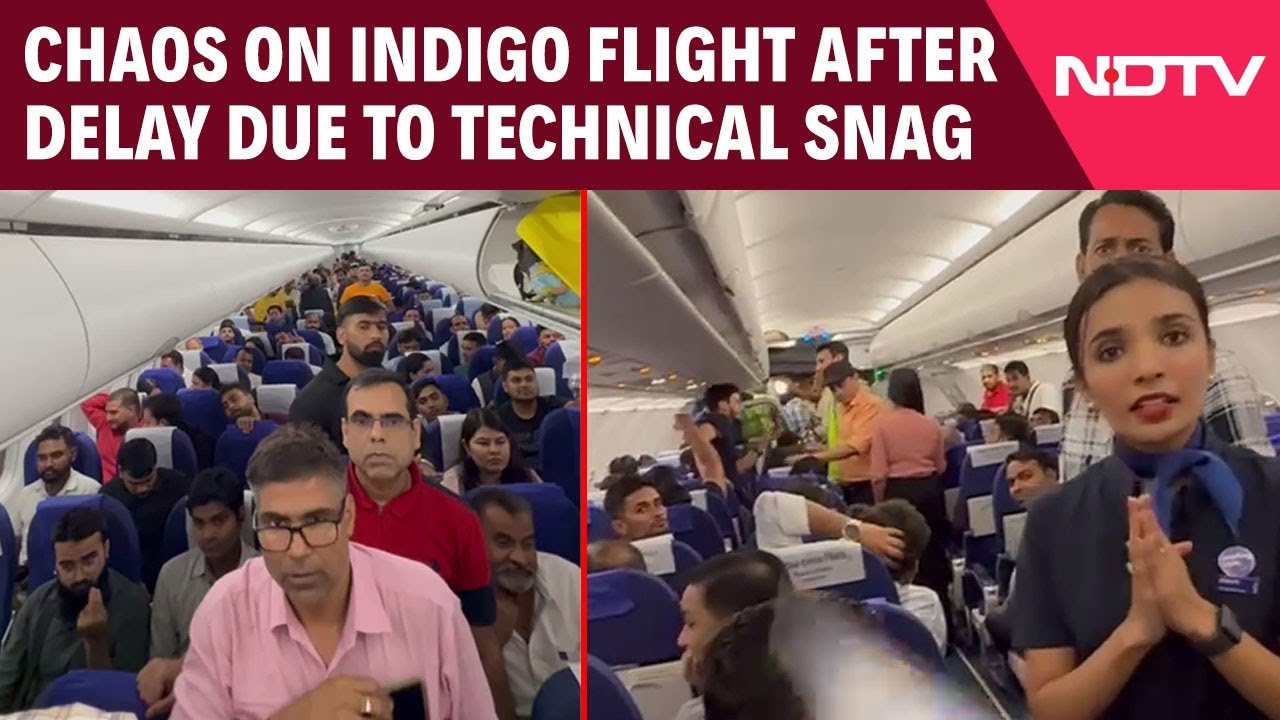 Indigo Flight Delay | Fliers Agitated Over IndiGo Take-Off Delay, Air Hostess Folds Hands