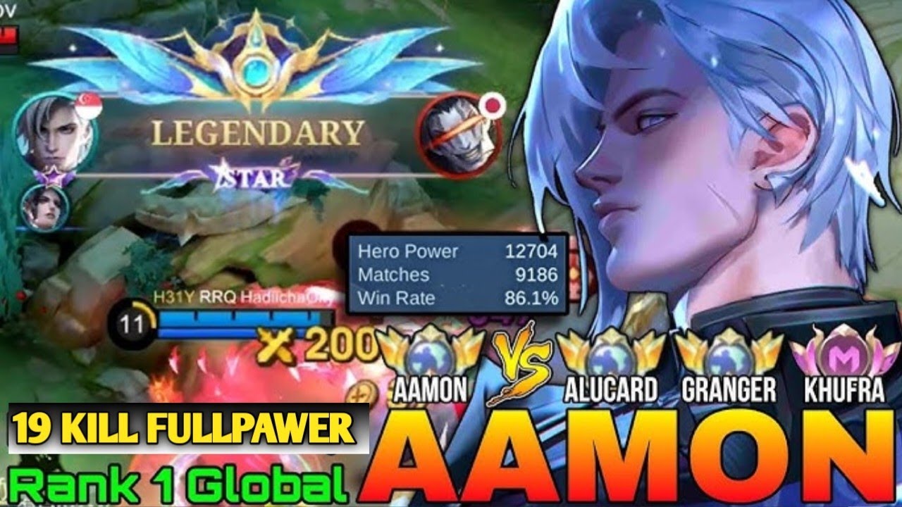 RANK 1 GLOBAL AAMON 😱 19 KILLS FULL POWER | 86% WIN RATE LEGENDARY GAME!