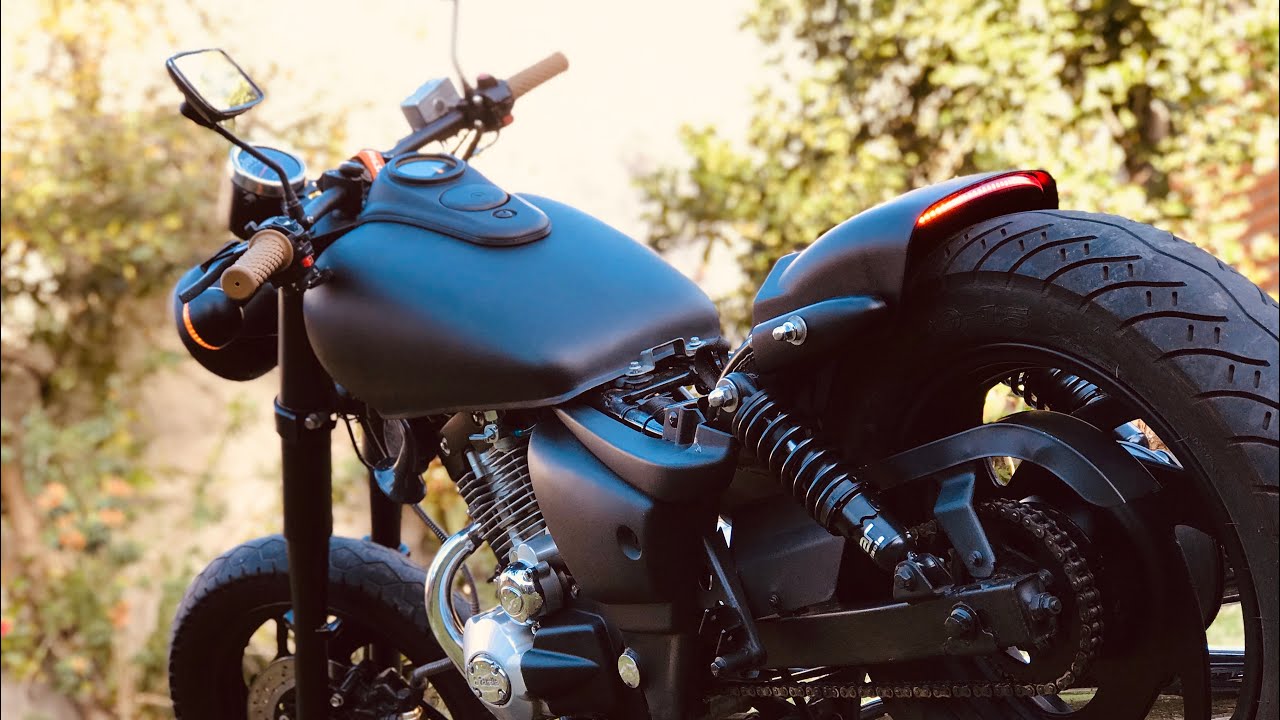Modificando guardabarros trasero tipo (bobber, café racer, sporter) e instalación de tira led