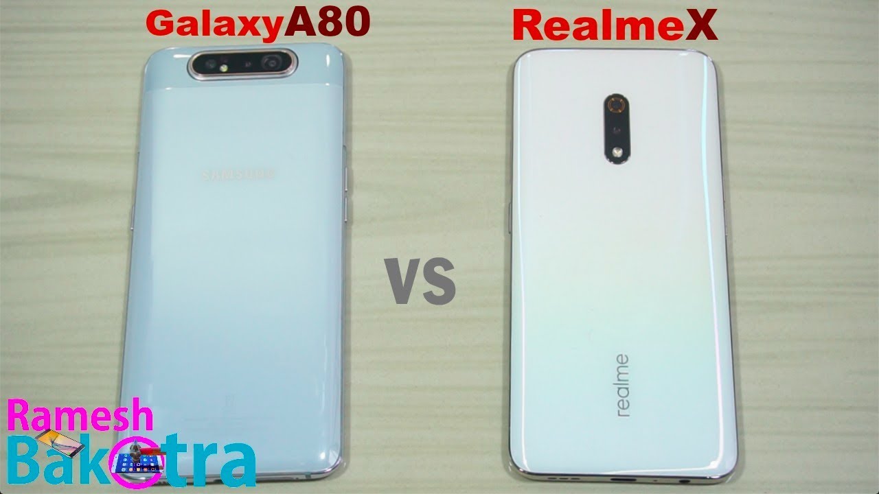 Samsung Galaxy A80 vs Realme X SpeedTest and Camera Comparison