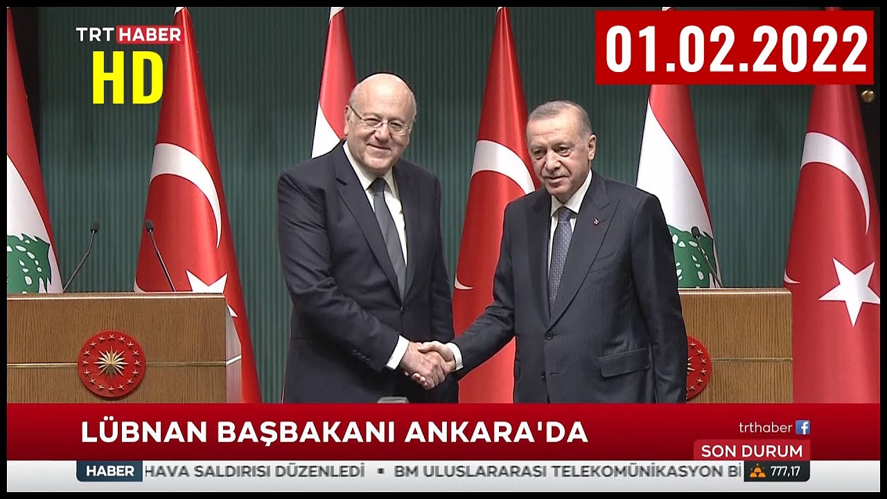 Cumhurbaşkanı Erdoğan ve L&uuml;bnan Başbakanı Necip Mikati'nin Basın Toplantısı 01.02.2022