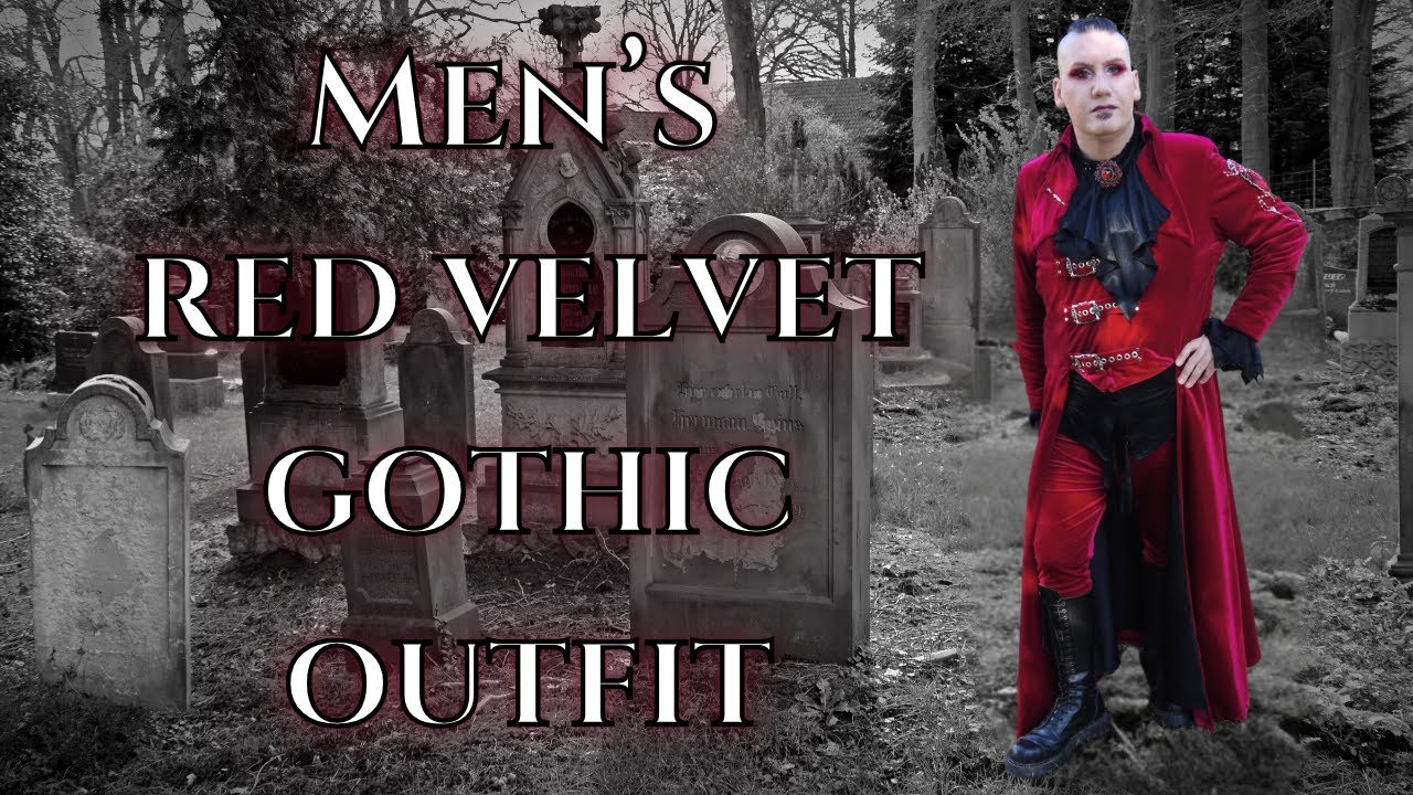 Men's Red Velvet Gothic Outfit | Madame Absinthe