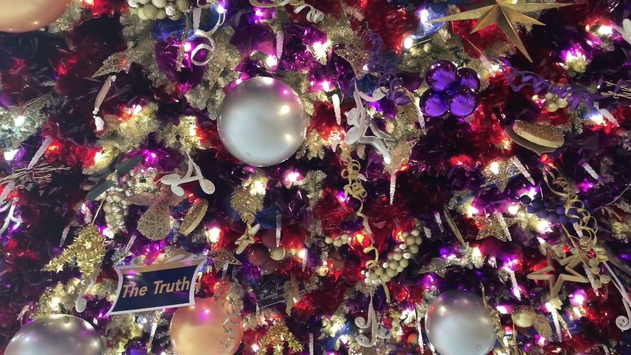 Pan of Overhead Christmas Decor (Red, White, Blue, Gold and Purple)