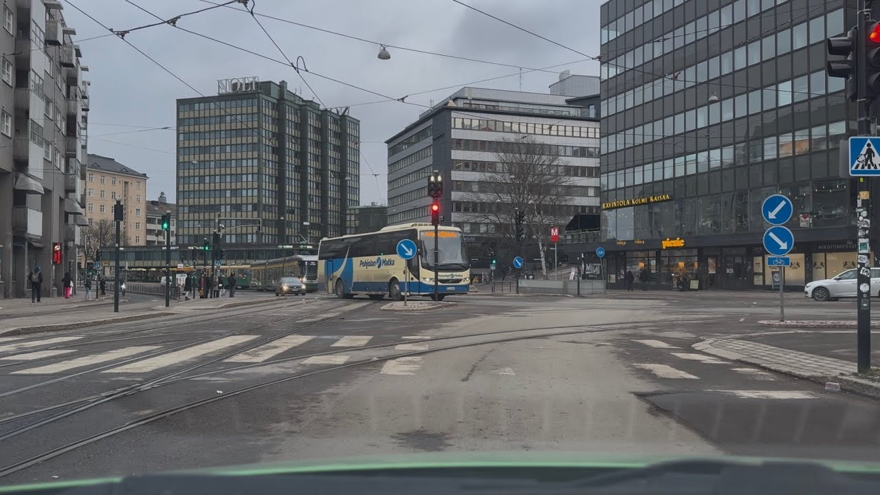 Driving in Helsinki from Kallio to Kannelmäki with a Few Detours