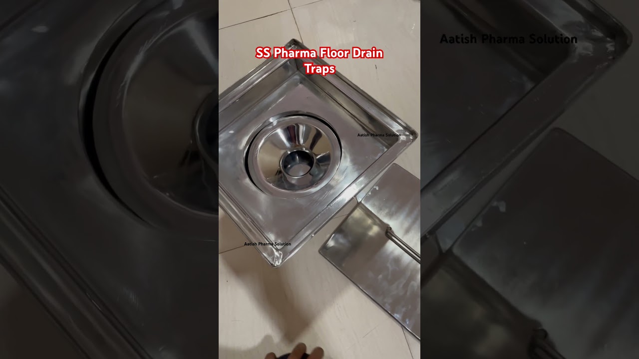 SS Pharma Floor Drain Traps. #floordrain #gmp #pharmaceutical #industrial #manufacturer #shorts